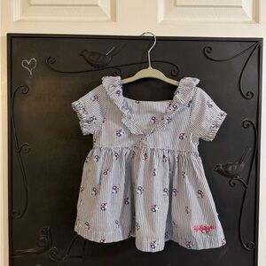 Tommy Hilfiger Floral Baby Dress - Red, White, & Blue w/ Ruffles (18mo)
